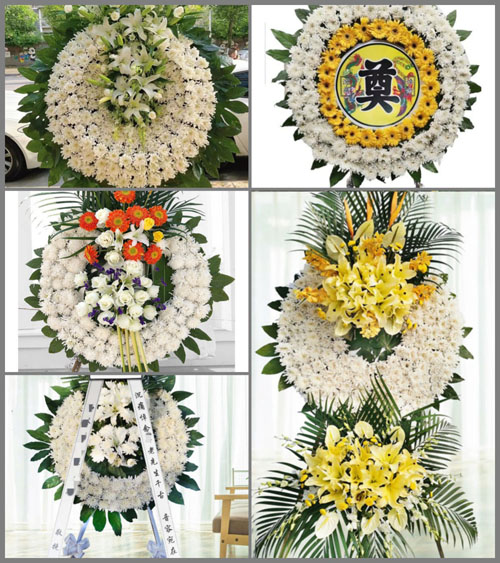 广东梅州市丰顺县砂田镇铜峰村花圈速递